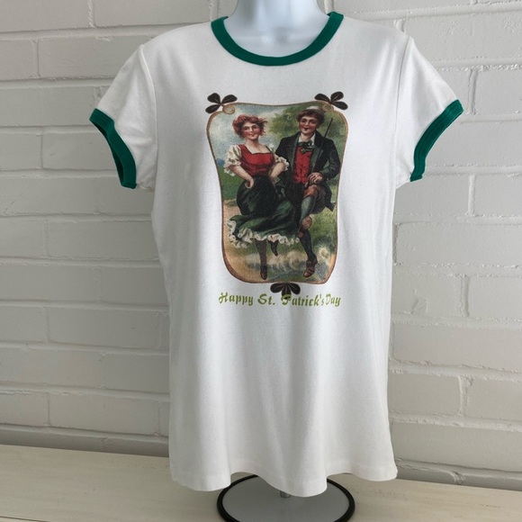womens teenager girls bella st. patricks irish theme day t-shirt size xxl - Picture 1 of 7